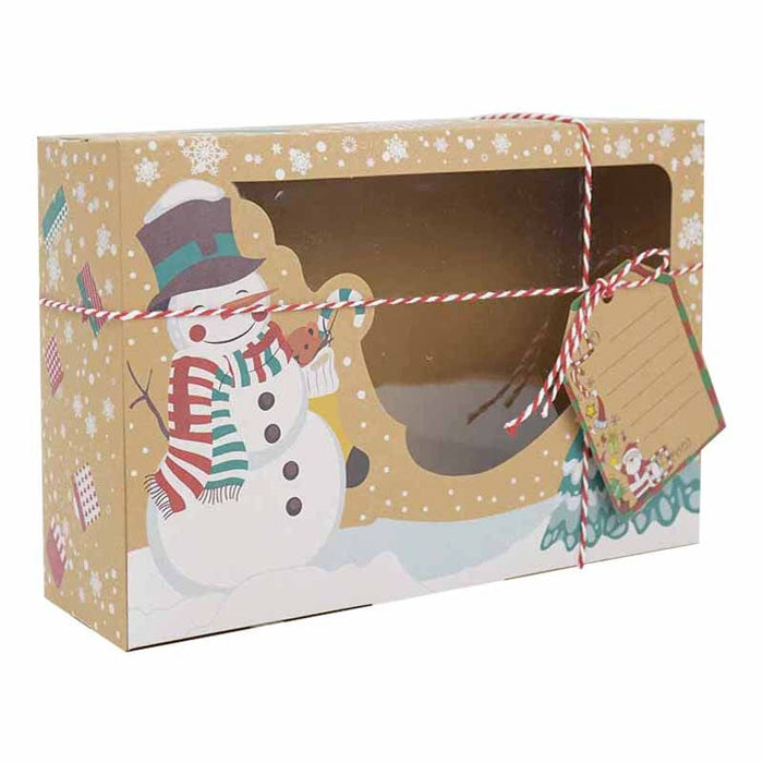 22/18cm Paper Gift Boxes Christmas Present Muffin Snacks Packaging Box 