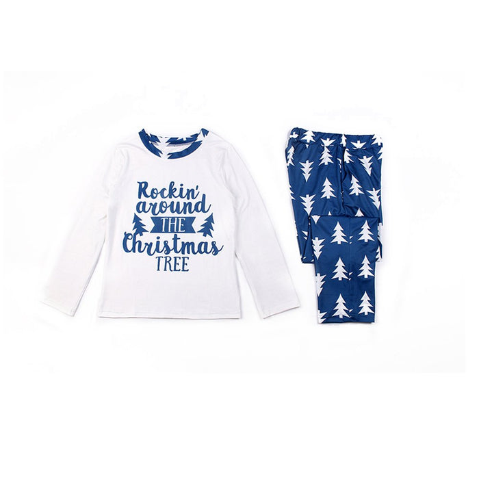 Christmas Letter Printed Parent-child Pajamas Set 