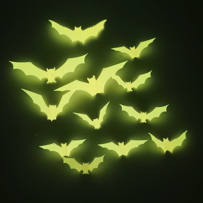 Halloween Dioluminescent Bat /Spider Stickers
