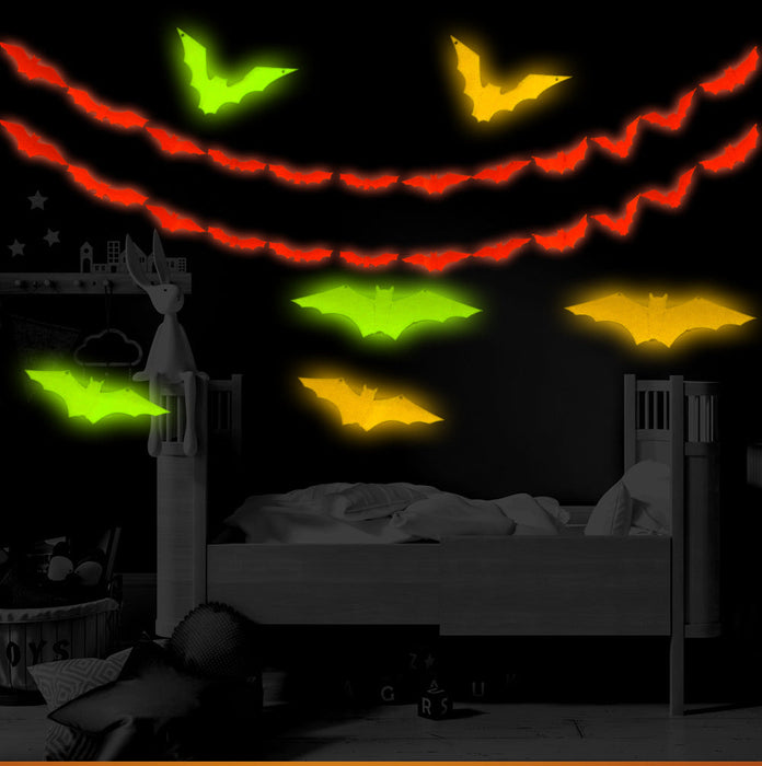Halloween Dioluminescent Bat /Spider Stickers