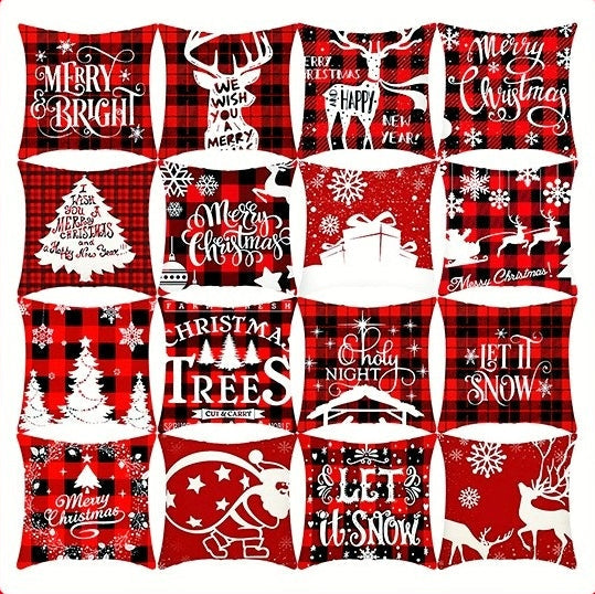 Christmas Decorative Pillowcase 18x18 Inches (5 PCS)