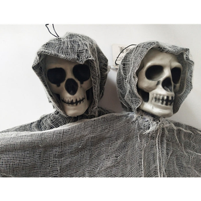 Skull And Linen Decorative Hanging