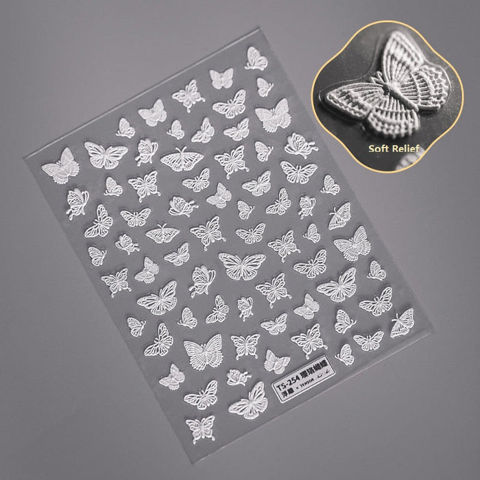 5D Three-dimensional Soft Embossed Nail Stickers