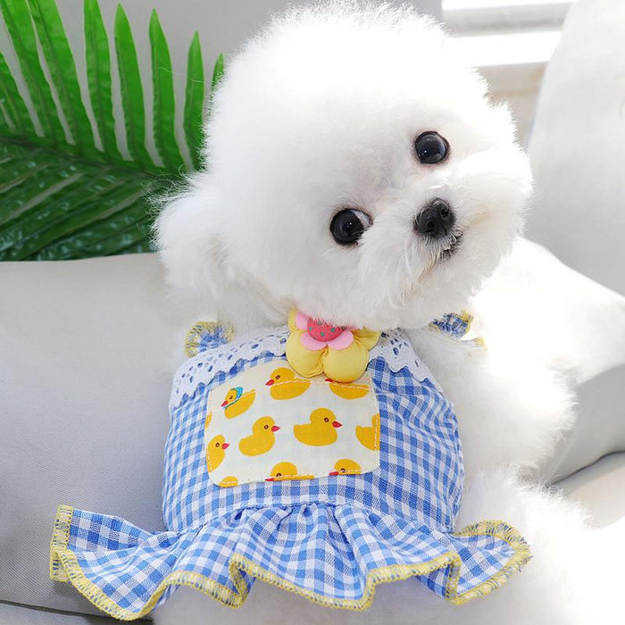 SMALL-DOG PLAID PRINCESS DRESS