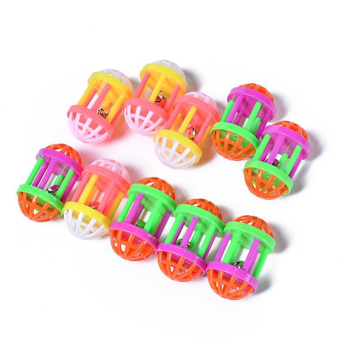 HOLLOW MIXED COLOR PET BELL BALL