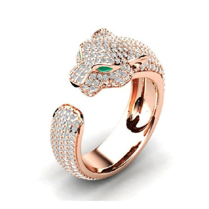 Leopard Head Full Diamond Ring