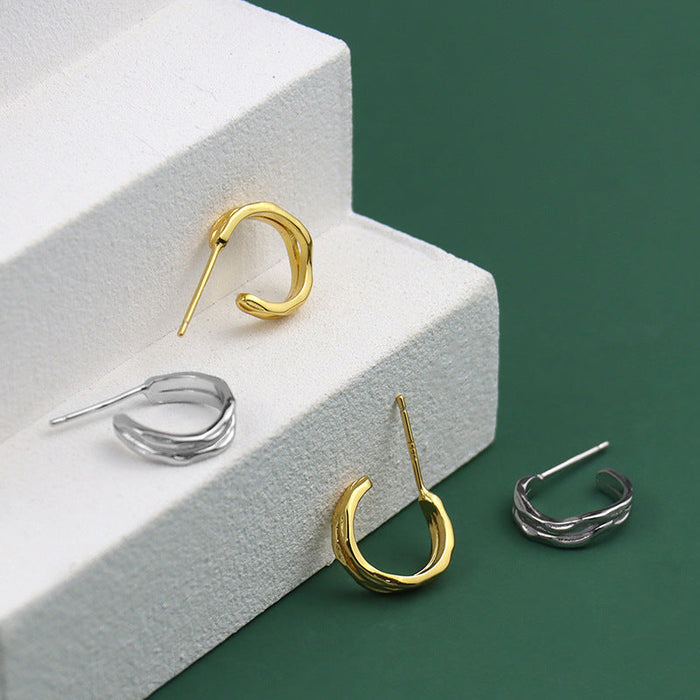 C-shaped Arc Earrings
