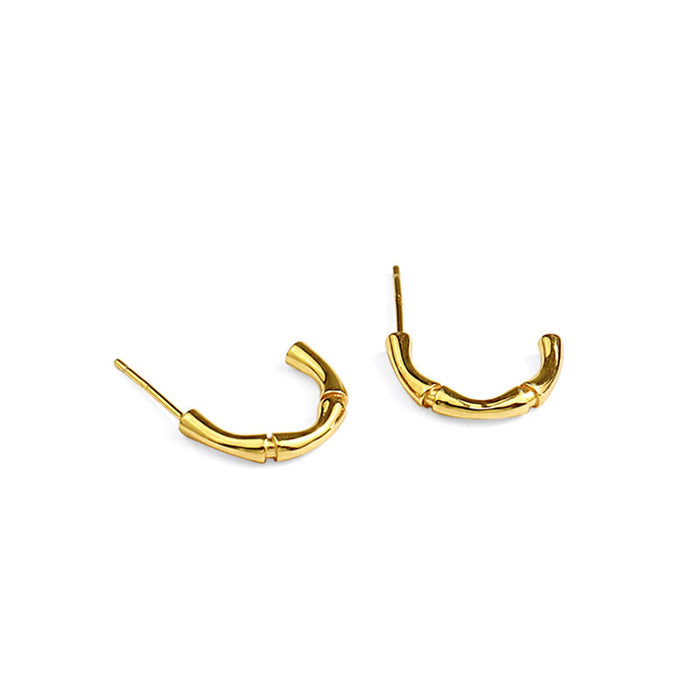 C-shaped Bamboo Earrings